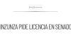 Inzunza solicita licencia para la sesión extraordinaria del Senado