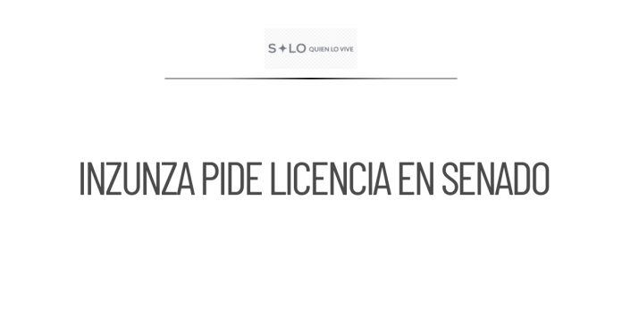 Inzunza solicita licencia para la sesión extraordinaria del Senado