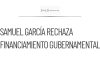 Samuel García rechaza financiamiento gubernamental de sus anuncios