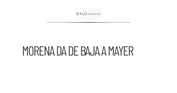 Morena da de baja a Sergio Mayer por dañar la imagen del partido