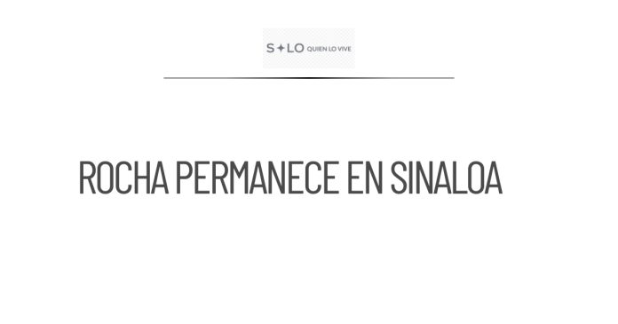 Rubén Rocha permanece en Sinaloa, según declaraciones de Sheinbaum