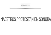 Protesta de maestros de CNTE en acto de Sheinbaum en Sonora