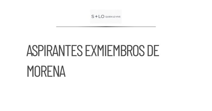 Aspirantes en BC incluyen a exmiembros de Morena