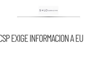 CSP critica a EU por no informar sobre paradero de ‘Mayo’