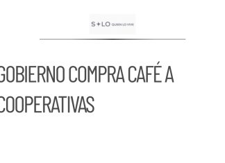 Gobierno comprará 70 toneladas de café a cooperativas para 2026-2027