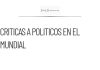 CSP critica a políticos por asistir a partidos del Mundial