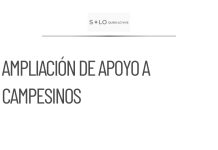 Se amplía apoyo a campesinos para combatir la inseguridad alimentaria