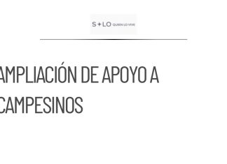 Se amplía apoyo a campesinos para combatir la inseguridad alimentaria