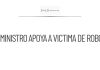 Ministro Aguilar apoya a mujer víctima de robo en evento