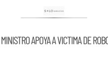 Ministro Aguilar apoya a mujer víctima de robo en evento