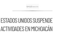 Estados Unidos suspende actividades oficiales en Michoacán