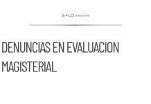 Docentes denuncian inconsistencias en evaluación magisterial